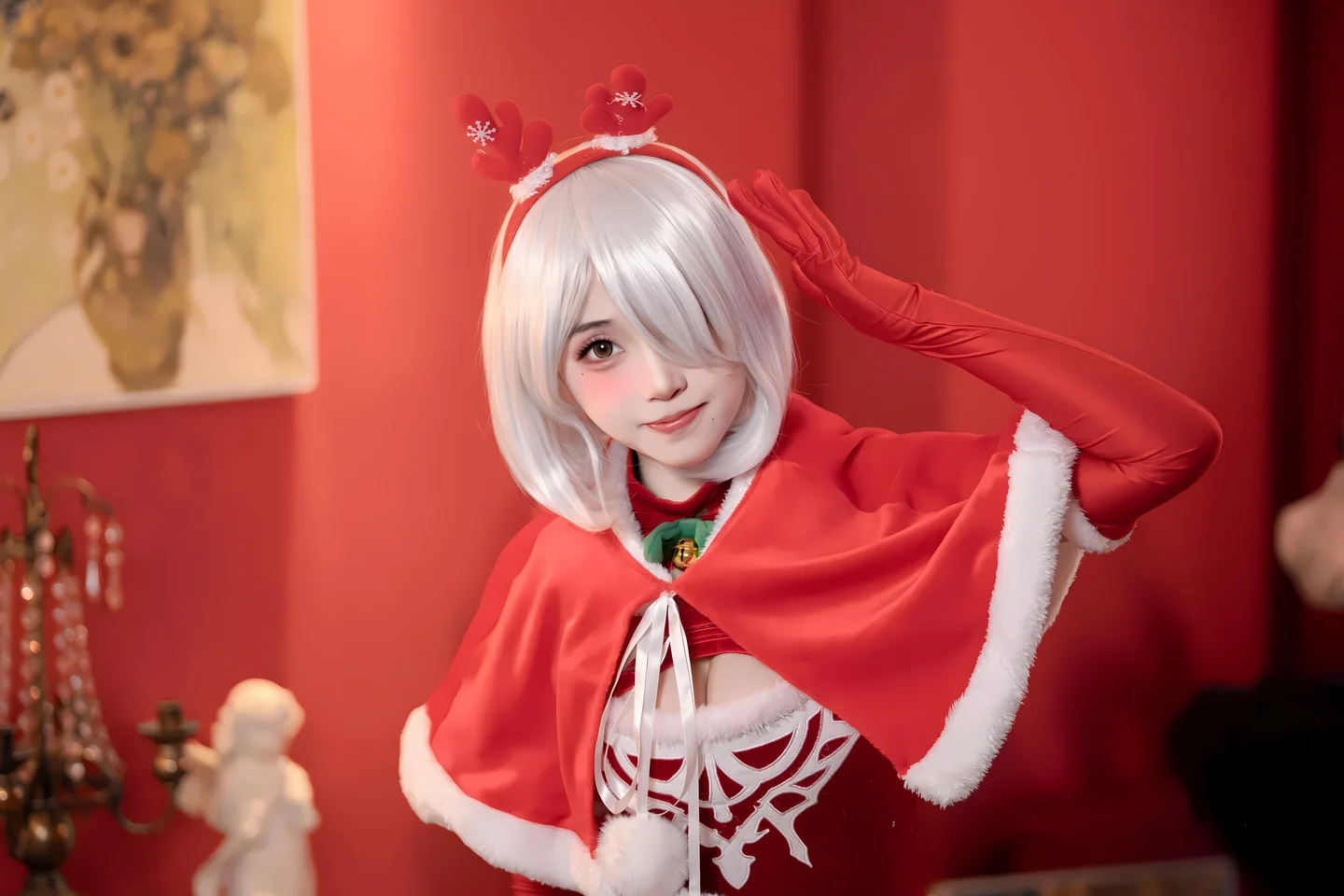 Bangni邦尼 - 圣诞尼尔 红裙御姐 [132P,3V-966MB] tg@simisebaisi 【丝足阁】023.webp
